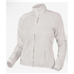 Endura Women's Pakajak Windproof Lightweight Packable Cycling Jacket White sz.M